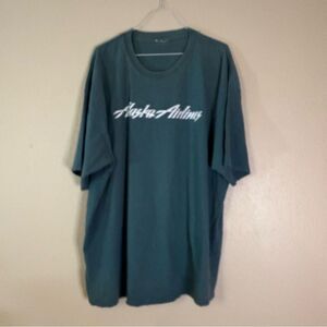 VTG Alaska airlines Men's Teal Short Sleeve Tee 2XL